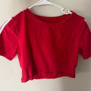 Red crop top